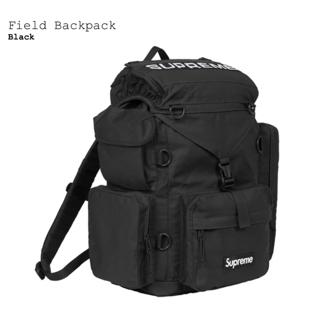 【新品】supreme Field Backpack Black 黒