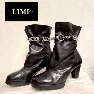 リミフゥ(LIMI feu)の【LIMI feu】チェーン付き本革ショートブーツ【Made in Japan】(ブーツ)