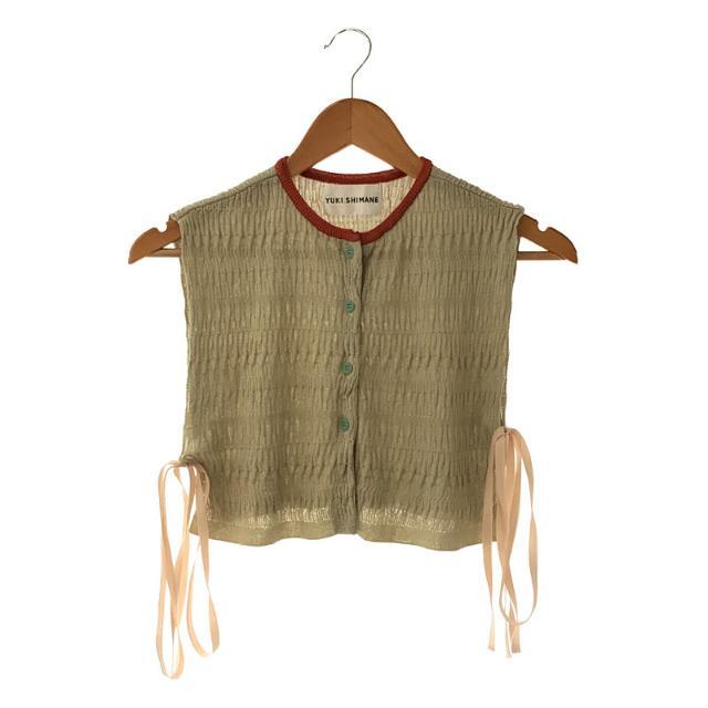 YUKI SHIMANE / ユキシマネ   SS   Random Rib knit vest top リブニットベスト   ナチュラル    レディース   フリマアプリ ラクマ