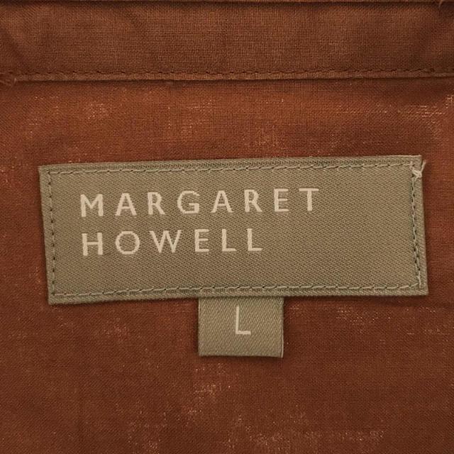 Tシャツ/カットソー(半袖/袖なし)MARGARET HOWELL / マーガレットハウエル | 2022SS PLAIN COMPACT COTTON コットン カラーレス シャツ | L | ブラウン | メンズ