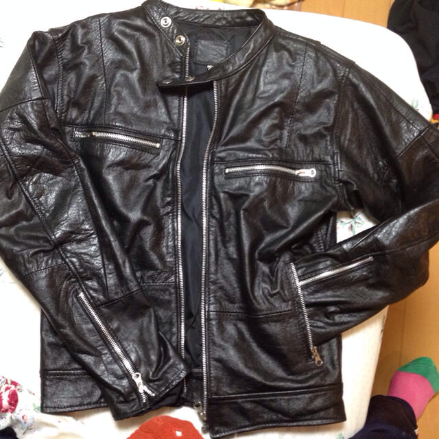 レザージャケット レディースのジャケット/アウター(ライダースジャケット)の商品写真