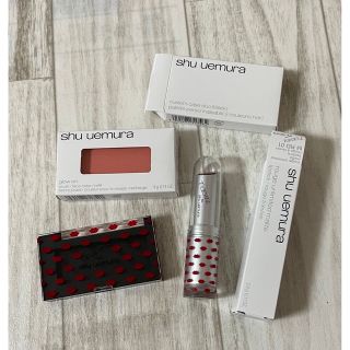 シュウウエムラ(shu uemura)のshu uemura シュウウエムラ 渡辺直美コラボ　３点セット　口紅　チーク　(チーク)