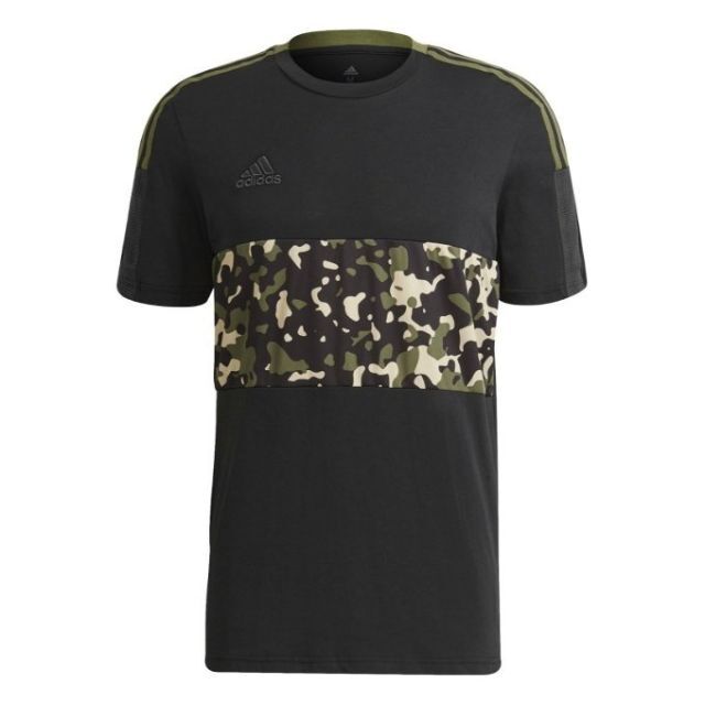 adidas(アディダス)の【新品タグ付き】アディダス★カモフラ柄 半袖Ｔシャツ★4,389円の品【黒L】 メンズのトップス(Tシャツ/カットソー(半袖/袖なし))の商品写真