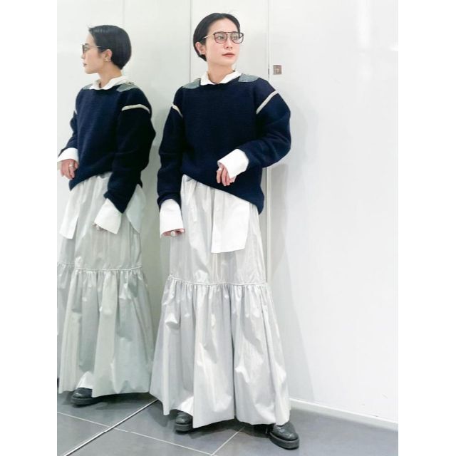 CITYSHOP - ㊳ 新品 完売品 CITYSHOP METALLIC TIERED スカート 銀の CITYSHOP - ㊳ 新品 完売品 CITYSHOP METALLIC TIERED スカート 銀の