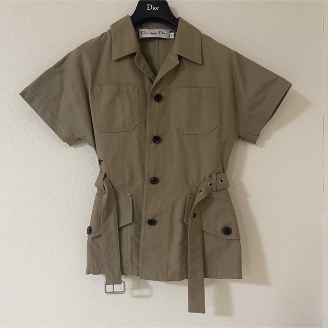 Christian Dior - christian dior ベルテッドデニムシャツの通販 Christian Dior - christian dior ベルテッドデニムシャツの通販