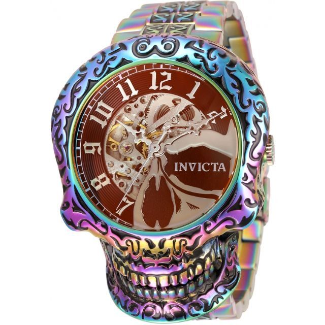 INVICTA インヴィクタ メンズ 50mm スカル オートマチック スケルトン