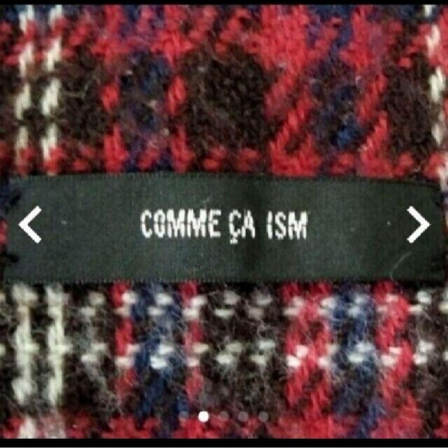 COMME CA ISM(コムサイズム)の#ストール #大判 #チェック柄 #赤 #コムサイズム #冬物 #パシュミナ レディースのファッション小物(ストール/パシュミナ)の商品写真