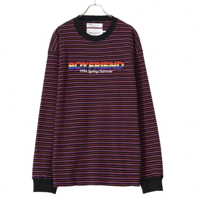 DAIRIKU 新品 Couple Border Embroidery Tee