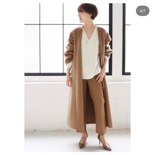 プラージュ(Plage)のplage ハミルトンノーカラーコート beige 36(ロングコート)