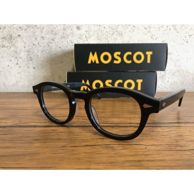 MOSCOT LEMTOSH 46 BLACK 度なしクリア・カラー付 - サングラス/メガネ