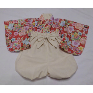 ハンドメイド　女の子袴　70サイズ(和服/着物)