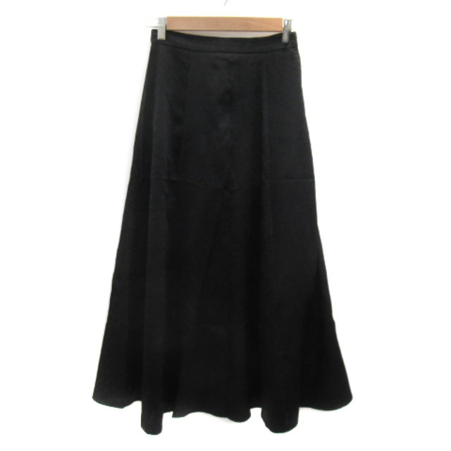 coen(コーエン)のコーエン フレアスカート ロング丈 マキシ丈 無地 M 黒 ブラック /YK13 レディースのスカート(ロングスカート)の商品写真