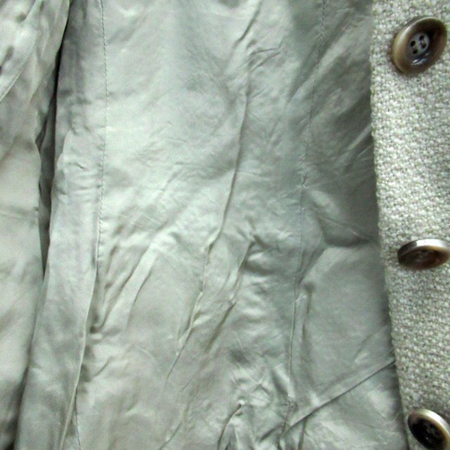 Spick & Span(スピックアンドスパン)のスピック&スパン ステンカラーコート ツイード ラビットファー 36 ベージュ レディースのジャケット/アウター(その他)の商品写真