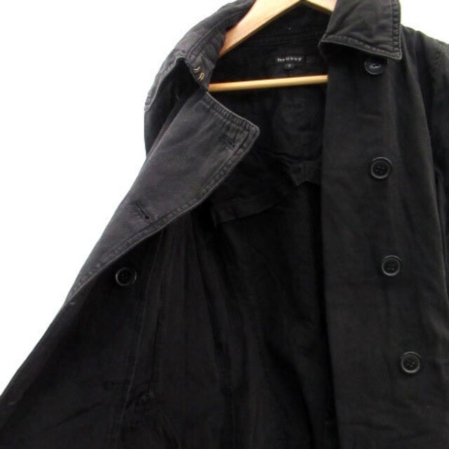 moussy(マウジー)のマウジー トレンチコート スプリングコート ショート丈 ベルト付き S 黒 レディースのジャケット/アウター(トレンチコート)の商品写真