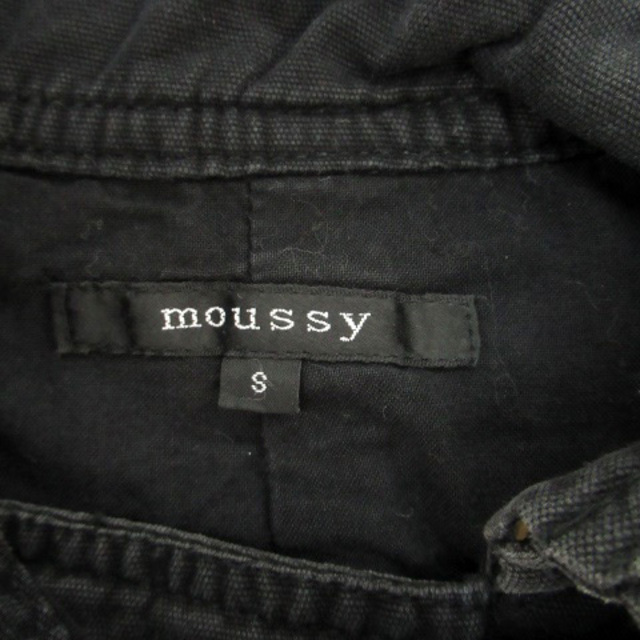 moussy(マウジー)のマウジー トレンチコート スプリングコート ショート丈 ベルト付き S 黒 レディースのジャケット/アウター(トレンチコート)の商品写真