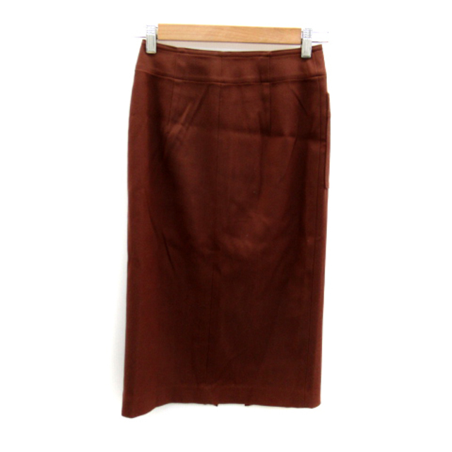 Noble(ノーブル)のノーブル タイトスカート ロング丈 ジップアップ ウール混 34 茶 ブラウン レディースのスカート(ロングスカート)の商品写真