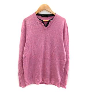 トゥモローランド トリコ ニット カットソー スリットネック ウール M ピンク
