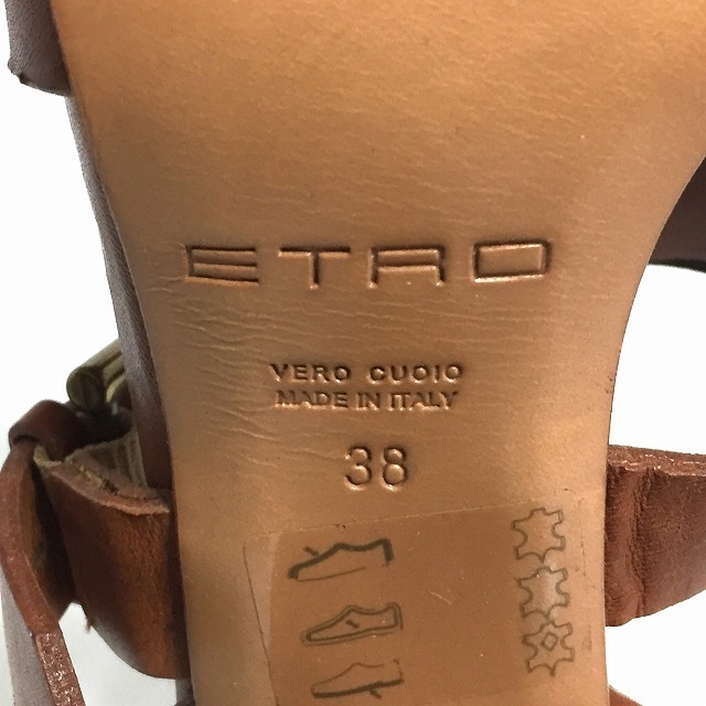 ETRO(エトロ)のエトロ サンダル 38 レディース ブラウン レディースの靴/シューズ(サンダル)の商品写真