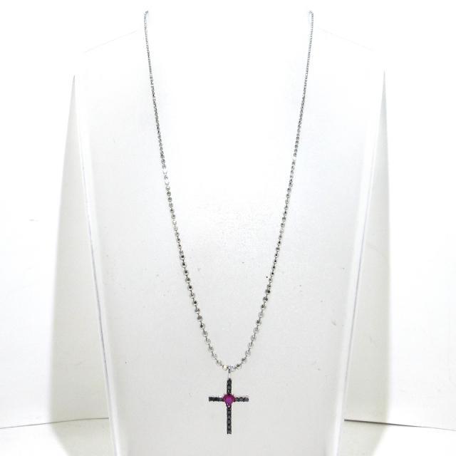 ノーブランド ネックレス美品 レッド - 1