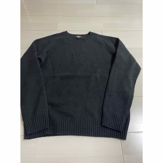 UNIQLO(ユニクロ)のユニクロ　UNIQLO 黒　セーター　S ウール　wool メンズのトップス(ニット/セーター)の商品写真