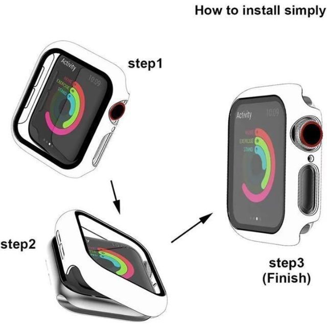 アップルウォッチカバー ローズゴールド 41mm 保護ケース 強化ガラスフィルム メンズの時計(腕時計(デジタル))の商品写真