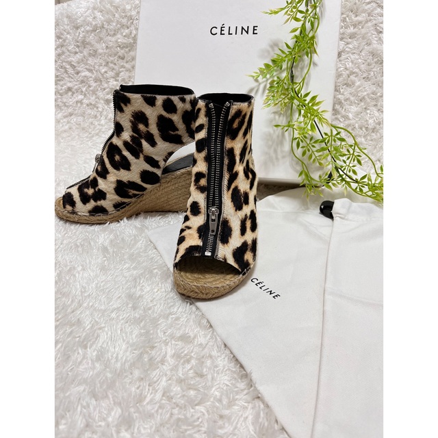 CELINE ハラコ　エスパドリーユ