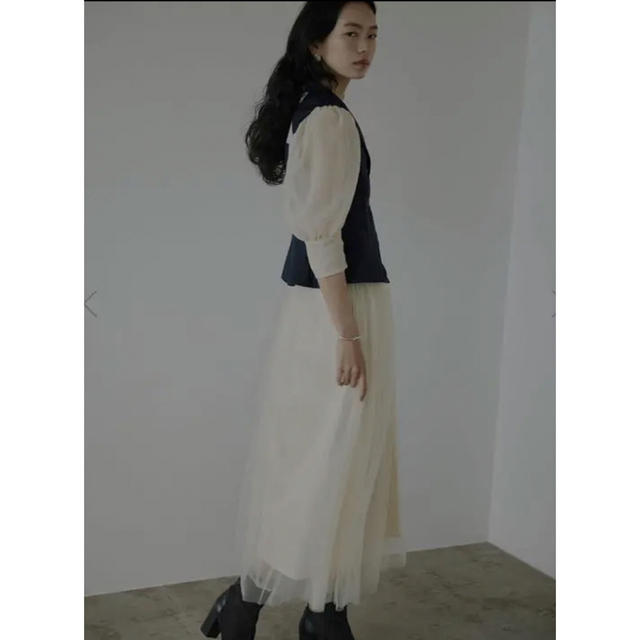 Ameri VINTAGE - PEPLUM LINE CHIFFON SKIRT SET DRESSの通販 by