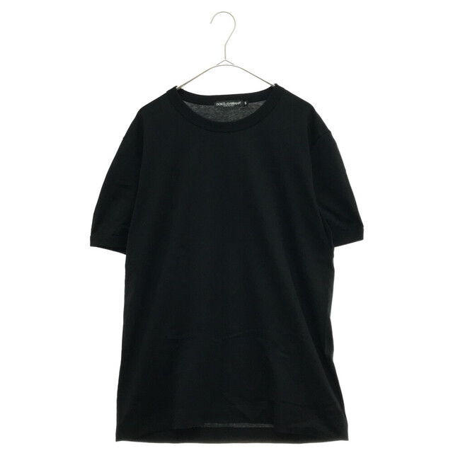 DOLCE&GABBANA(ドルチェアンドガッバーナ)のDOLCE & GABBANA ドルチェアンドガッバーナ ネックロゴ半袖クルーネックカットソー　Tシャツ　ブラック　G8HI7T/FU7EQ メンズのトップス(Tシャツ/カットソー(半袖/袖なし))の商品写真