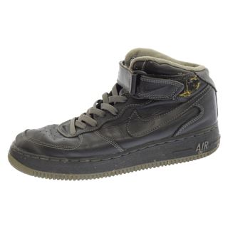 ナイキ(NIKE)のNIKE ナイキ AIR FORCE 1 MID B エアフォース1 ミッドカットスニーカー ブラック US9.5/27.5cm 624039-001 観賞用(スニーカー)