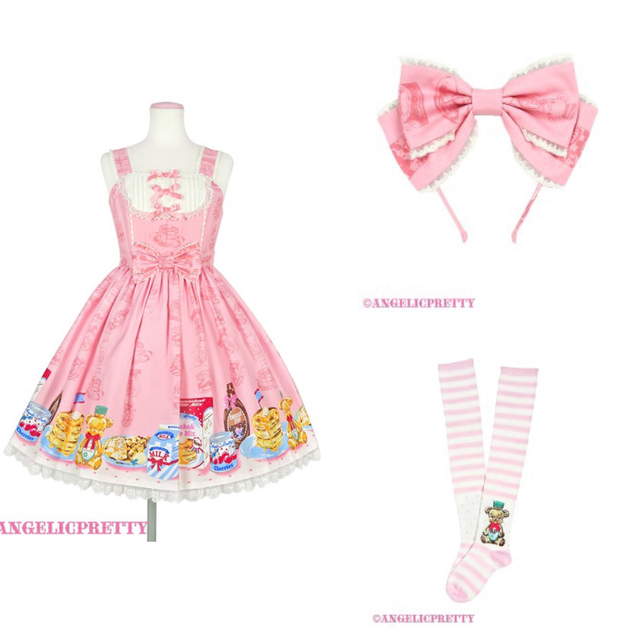 Honey Cake JSK カチューシャ ピンク Angelic Pretty-