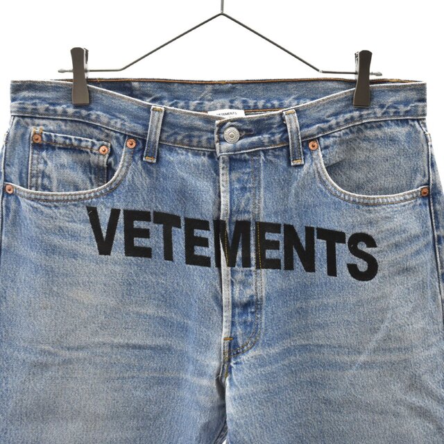 予約中!】 17AW×LEVI'S ヴェトモン VETEMENTS 再構築ロゴ刺繍デニム