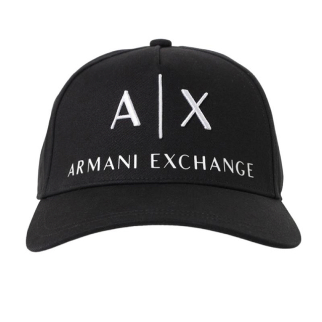 ARMANI EXCHANGE(アルマーニエクスチェンジ)のアルマーニ エクスチェンジ キャップ A/X刺繍ロゴ 954039 ブラック メンズの帽子(キャップ)の商品写真