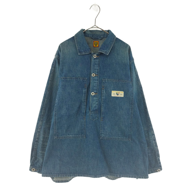 HUMAN MADE ヒューマンメイド DENIM WORK SHIRT プルオーバーデニム ワークシャツ ジャケット インディゴ