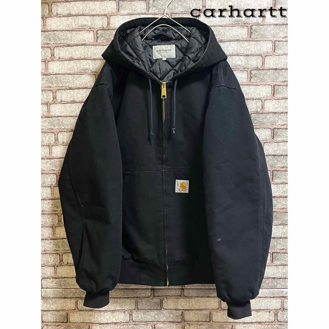 carhartt(カーハート)の【フォロー割】CARHARTT ダックパーカー　ブルゾン　ブラック　Sサイズ メンズのジャケット/アウター(ブルゾン)の商品写真