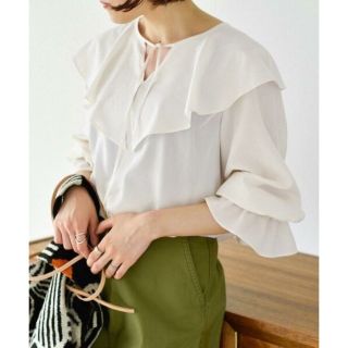 シップスフォーウィメン(SHIPS for women)の新品完売 アンタイトル フェミニンリボンフリルブラウス/ボウタイシップスINED(シャツ/ブラウス(長袖/七分))