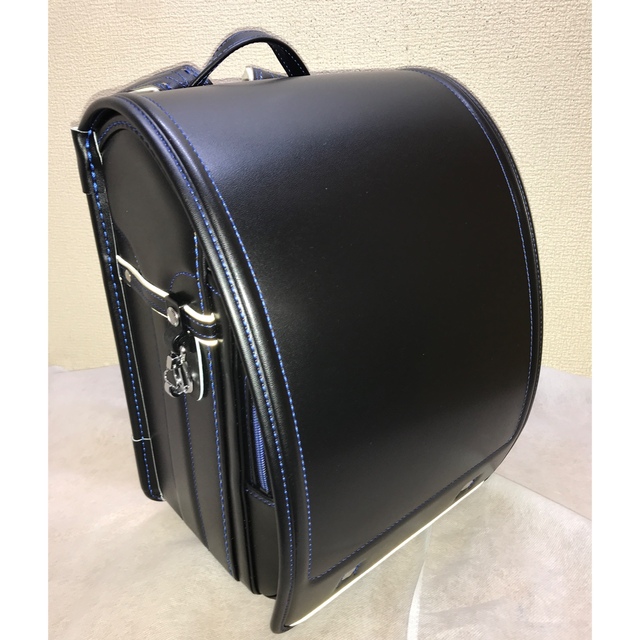 日本製ランドセル55,000円→19800円 ブラックブルーステッチ新品未使用-