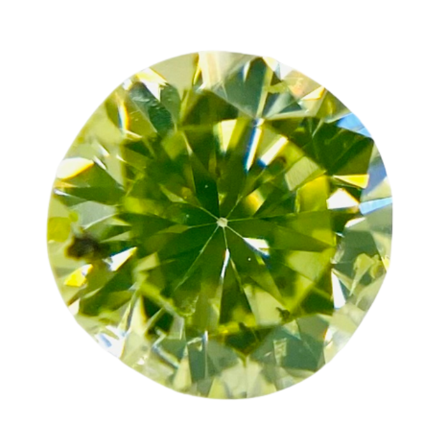 FANCY YELLOW GREEN 0.126ct RD/RT1900/CGL