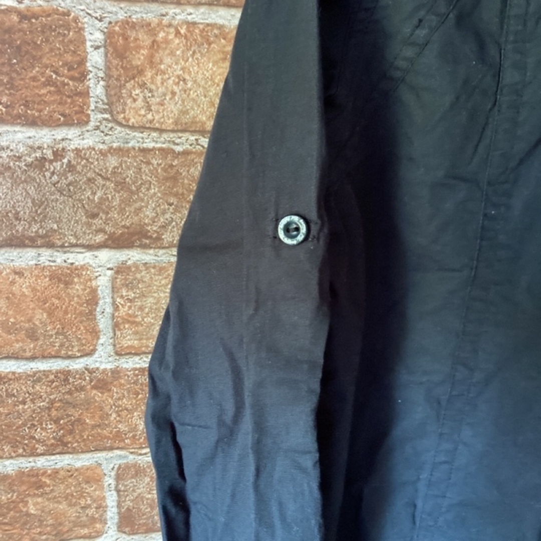 ロングシャツ　ブラック　Lサイズ　ワンピ レディースのトップス(シャツ/ブラウス(長袖/七分))の商品写真