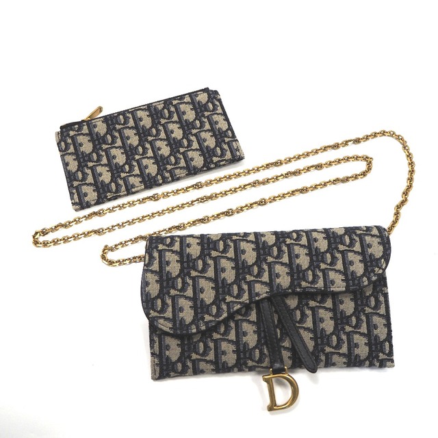 新品 Dior トロッター オブリーク サドル ロングウォレット 長財布-