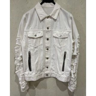 バルマン(BALMAIN)の＊バルマン BALMAN ダメージ加工 ホワイトジャケット ブルゾン XS(ブルゾン)