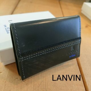 ランバンオンブルー(LANVIN en Bleu)の新品未使用 LANVIN ランバンブルー 黒 小銭入れ兼定期入れ 本革(コインケース/小銭入れ)