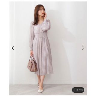 プロポーションボディドレッシング(PROPORTION BODY DRESSING)のプロポーションボディドレッシング　ドット　プリーツワンピース(ロングワンピース/マキシワンピース)