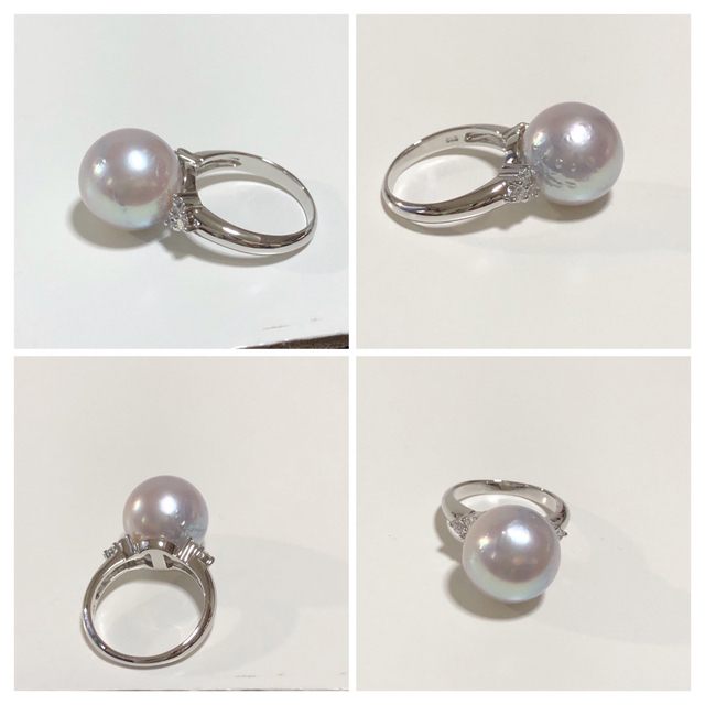 SV天然南洋白蝶真珠リング　14.10mm. #13 レディースのアクセサリー(リング(指輪))の商品写真