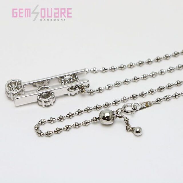 K18WG ダイヤネックレス フラワーモチーフ D1.00 11.2g 仕上げ済 K18WG ダイヤネックレス フラワーモチーフ D1.00 11.2g 仕上げ済