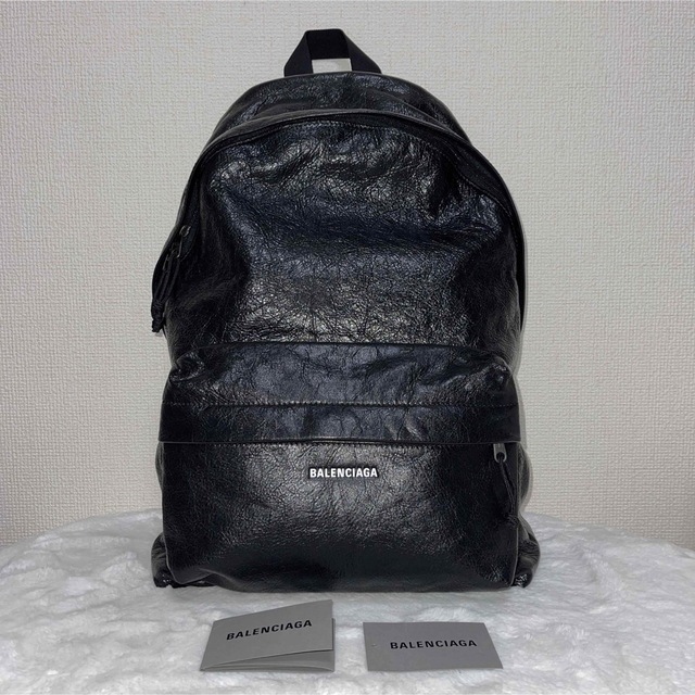日本最大級 Balenciaga メンズ ブラック エクスプローラー バッグ