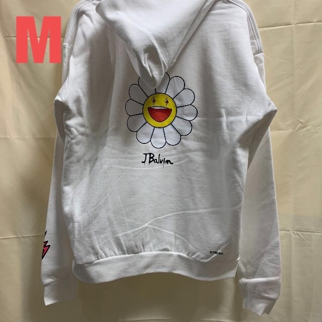 新品 J BALVIN カイカイキキ パーカー 村上隆 ホワイト L GR8