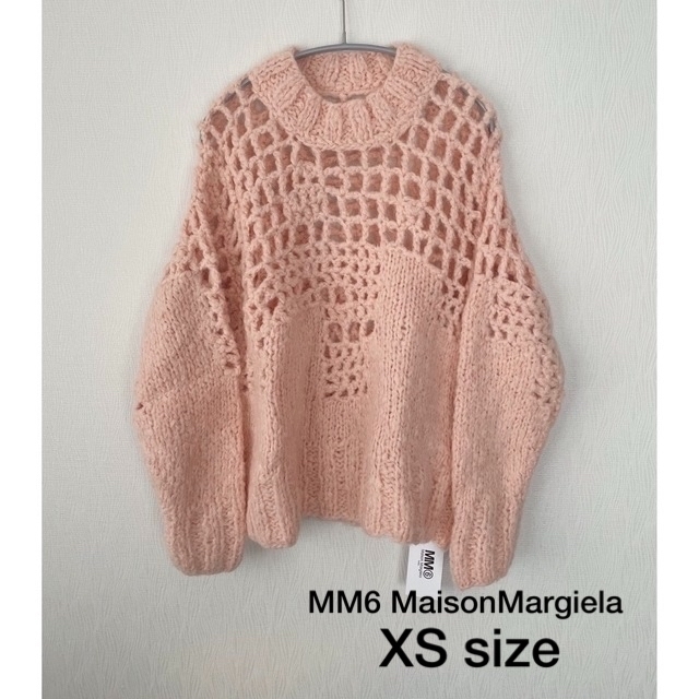 サーモンピンクサイズ表記【新品】MM6 MaisonMargiela 鍵編み ニット セーター XS
