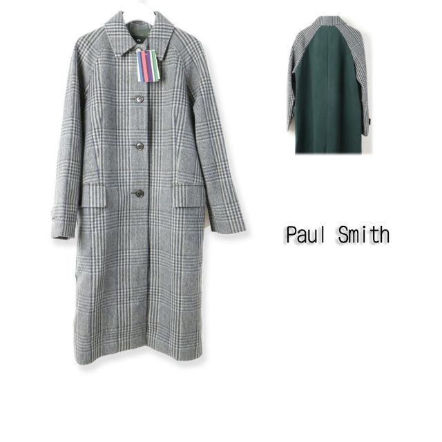 901 新品♡ PaulSmith ソフトチェック ステンカラーコート 40