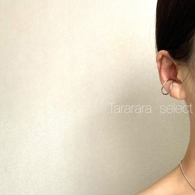 ラスト1点‼️●silver925Wlineリング&earcuff●金アレ対応 レディースのアクセサリー(リング(指輪))の商品写真