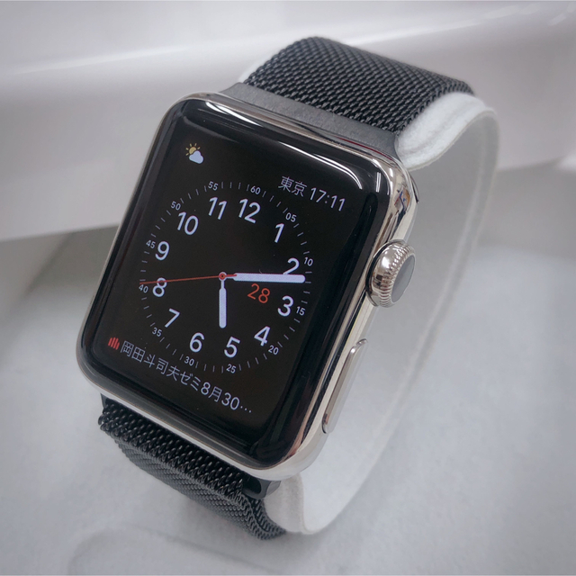 新品 Apple Watch アップル ステンレス シルバー 38mm 注目ブランド